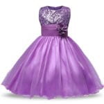 Flower girl sequin tulle dress-purple (3)