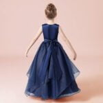 Flower girl ball gown dress - Navy-Fabulous Bargains Galore