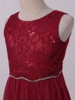 Flower girl dresses summer wedding - Dark Red-Fabulous Bargains Galore