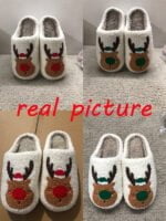 Fluffy reindeer slippers - Red Nose-Fabulous Bargains Galore