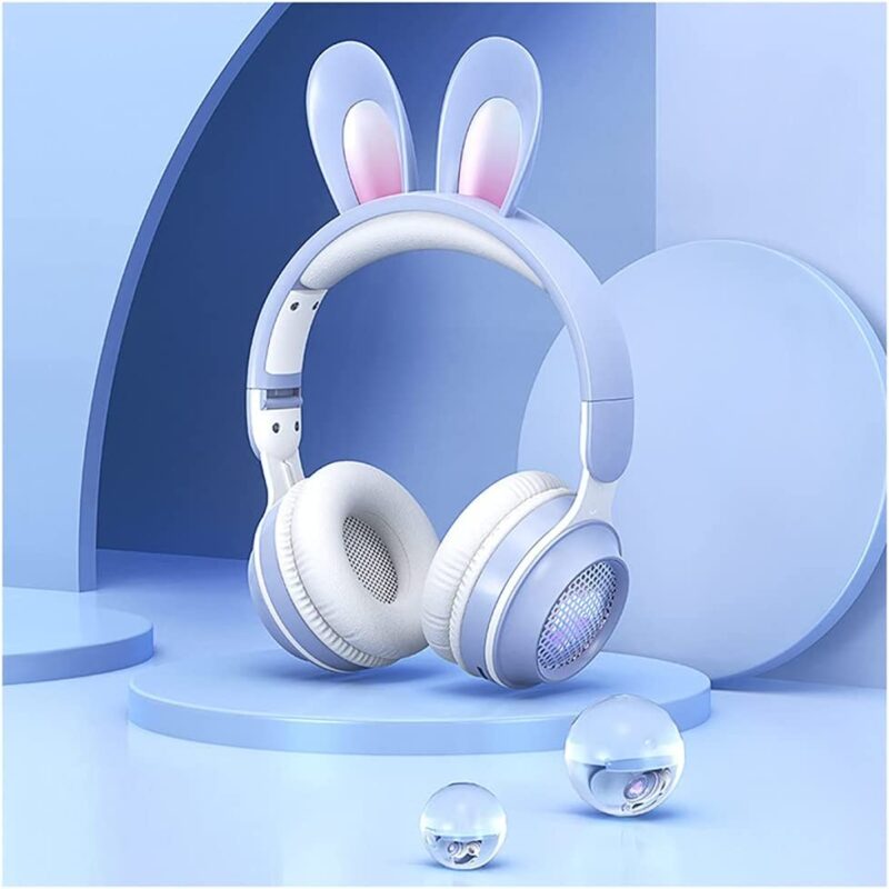 Foldable rabbit ear headset - Blue-Fabulous Bargains Galore