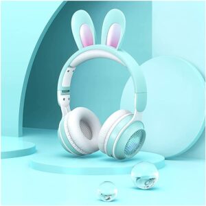 Foldable rabbit ear headset - Green-white-Fabulous Bargains Galore