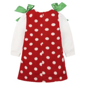 Girl Christmas tunic dress-red-white-polka-dot (3)