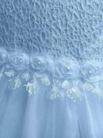 Girl lace top tulle party dress-blue (7)