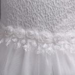 Girl lace top tulle party dress-white (7)