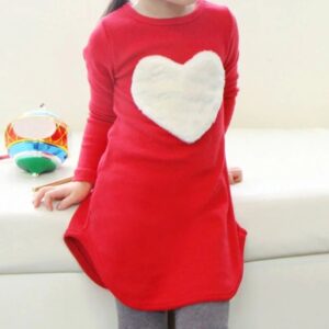 Girl long sleeve 3 piece outfit set-red-grey (5)