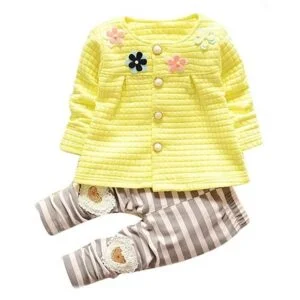 Girl long sleeve outfit - Yellow (7)