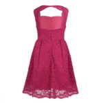 Girl open back lace dress-burgundy (3)