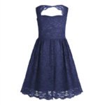 Girl open back lace dress-navy-blue (2)