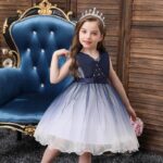 Girl party tulle dress-navy-blue (4)