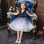 Girl party tulle dress-navy-blue (5)