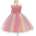 Girl rainbow tulle party dress - Pink (5)