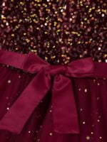 Girl red sequin party dress (6)