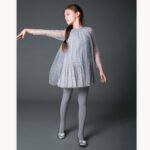Girl tulle tunic dress-grey (1)
