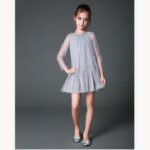 Girl tulle tunic dress-grey (3)