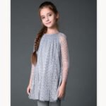 Girl tulle tunic dress-grey (4)