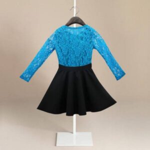 Girls blue long sleeve lace outfit (1)