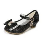 Girls sparkly shoes with heels - Blue-Fabulous Bargains Galore