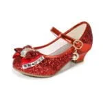 Girls sparkly shoes with heels - Red-Fabulous Bargains Galore