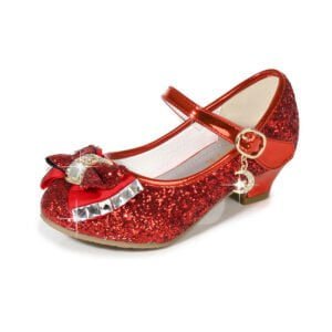 Girls sparkly shoes with heels - Red-Fabulous Bargains Galore