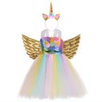 Girls unicorn tutu dress - Gold