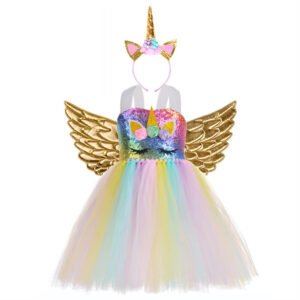 Girls unicorn tutu dress - Gold