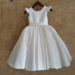 Girls white satin dress (1)