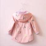 Girls windbreaker jacket with hood - Pink 1