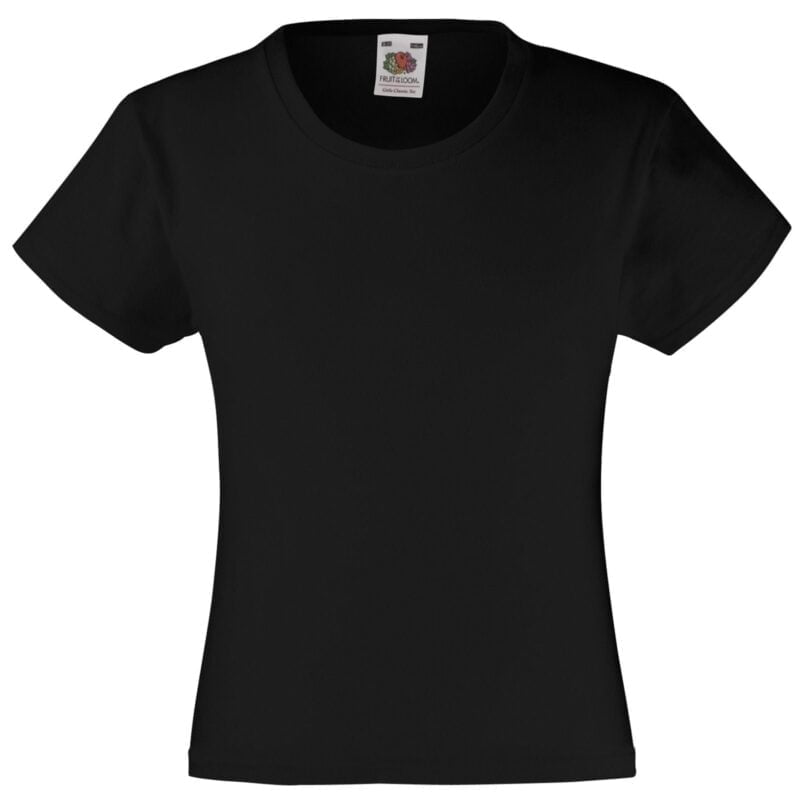 Girls plain t shirts - black