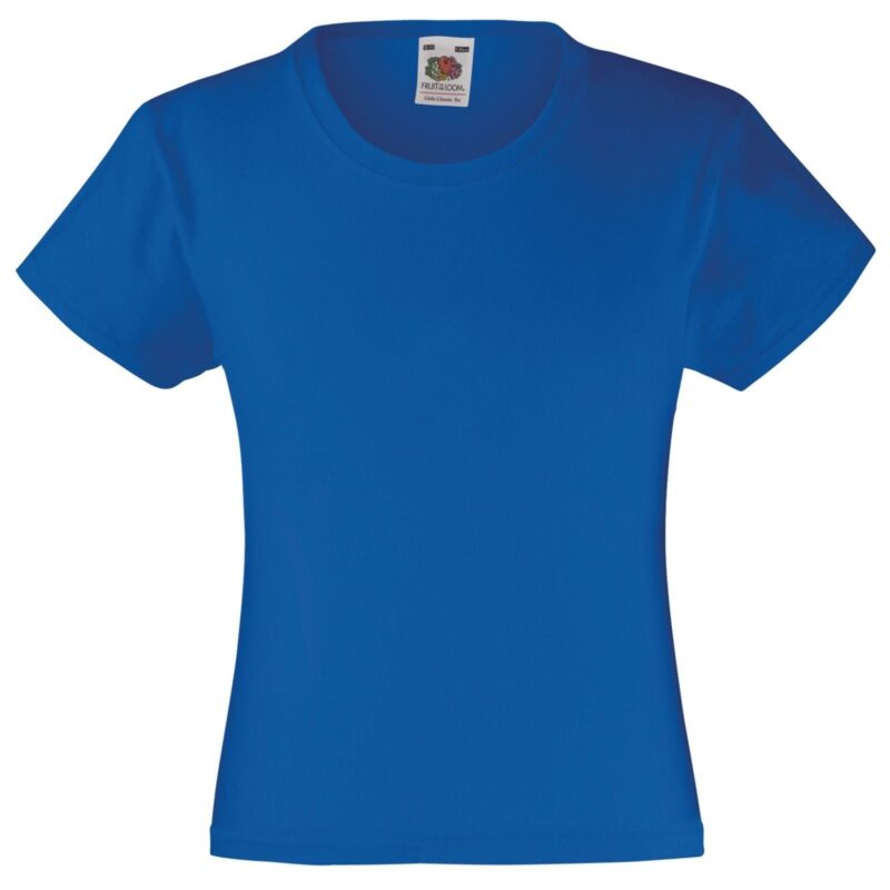 Girls plain t shirts - royal blue