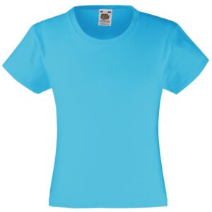 Girls plain t shirts - azure blue