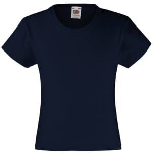 Girls plain t shirts - navy blue
