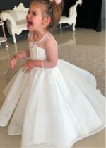 Girls dress with tulle - Ivory-Fabulous Bargains Galore
