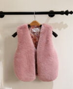 Girls faux fur vest - Deep Pink-Fabulous Bargains Galore