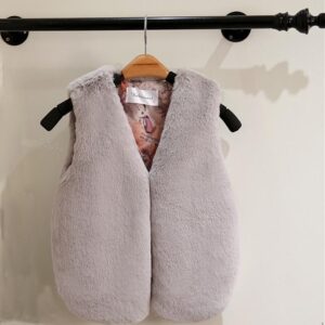 Girls faux fur vest - Grey-Fabulous Bargains Galore