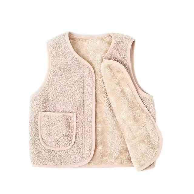 Girls fur vest - Beige-Fabulous Bargains Galore