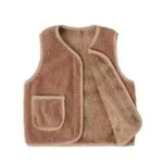 Girls fur vest - Coffee-Fabulous Bargains Galore