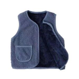 Girls fur vest - Navy Blue-Fabulous Bargains Galore