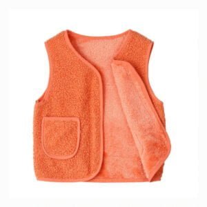 Girls fur vest - Orange-Fabulous Bargains Galore