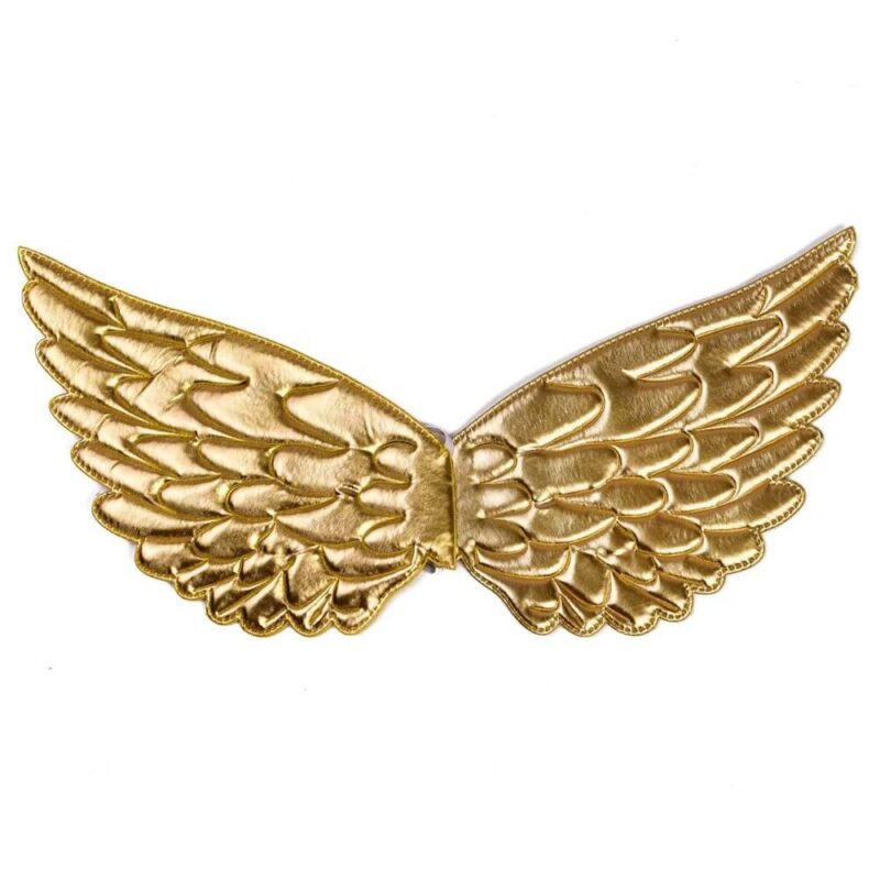 Gold fairy angel wings costume accessory for girls