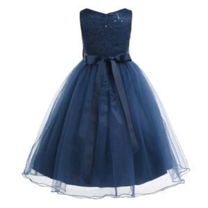 Navy sequin flower girl dress up to age 14 years-Fabulous Bargains Galore