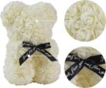 Handmade beige rose teddy bear (3)