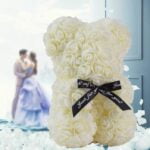 Handmade beige rose teddy bear (6)