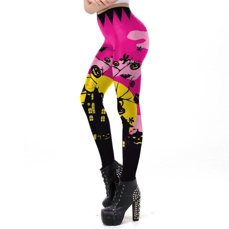 Haunted house print leggings (4)