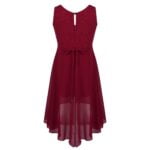 High low girls chiffon dress-red (2)