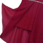 High low girls chiffon dress-red (4)