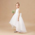 High low little girl wedding dress-white (3)