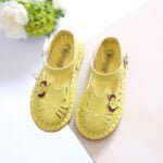 Hollow out girl closed toe sandals - Yellow-Fabulous Bargains Galore