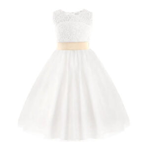 Ivory flower girl dress with heart back (3)