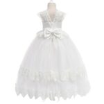 Ivory lace tulle flower girl dress (2)